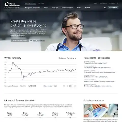 Union Investment website design